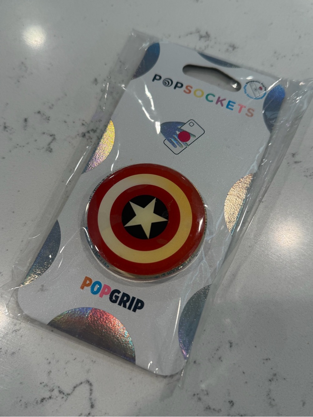 Marvel Phone Grip Accessory - Blue & White Packaging